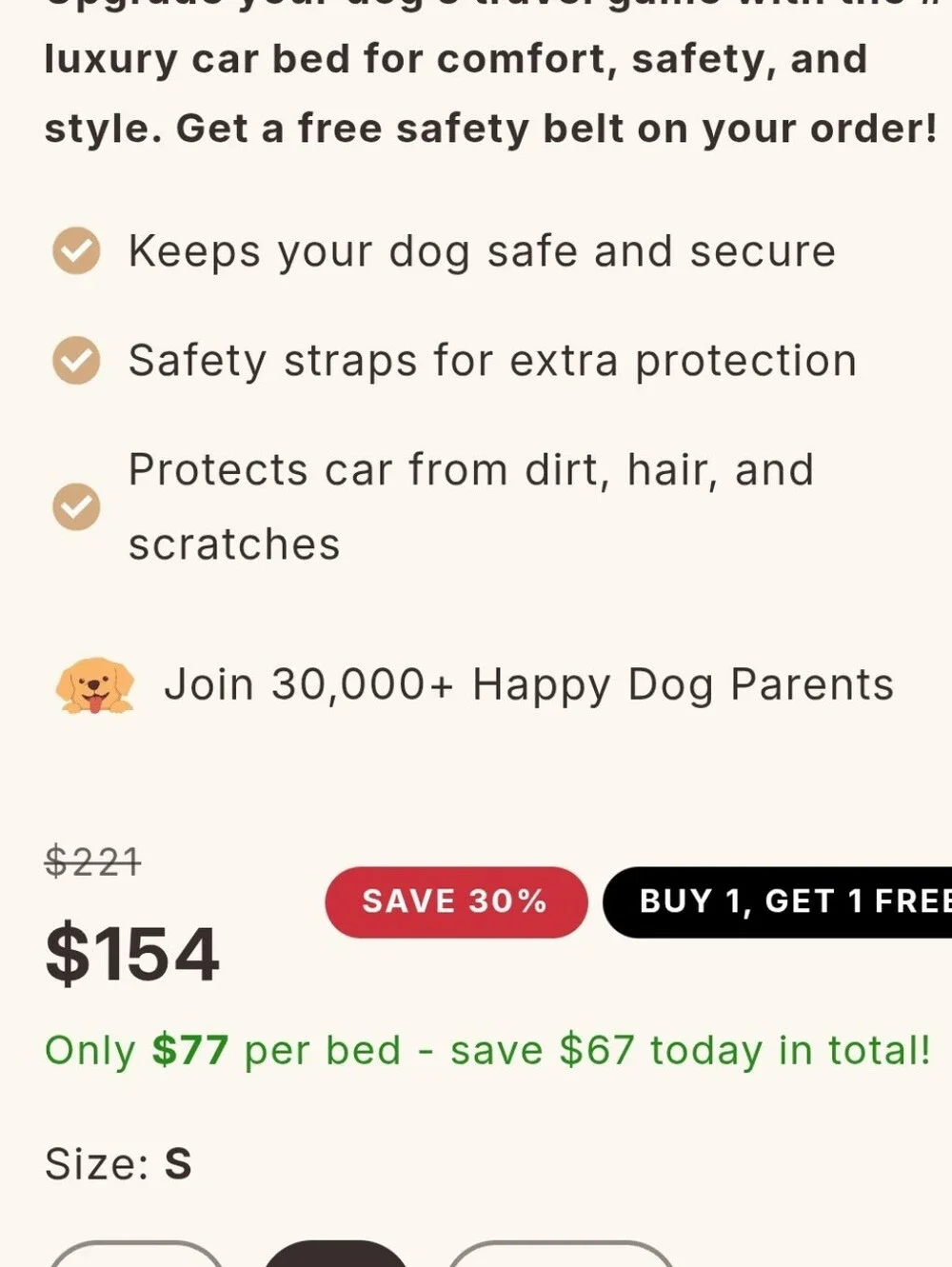Pelsbarn Dog Car Bed Charcoal with Gold Hardware